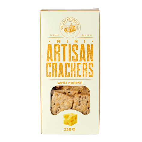 VPC Mini Artisan Crackers Varieties 110g cheese available at The Prickly Pineapple