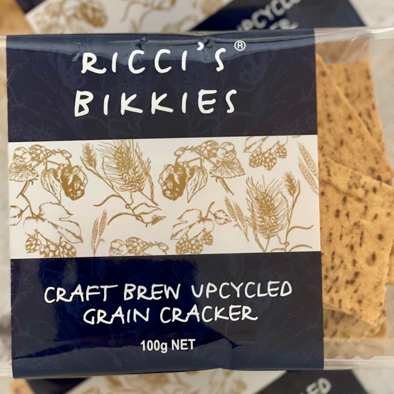Ricci's Bikkies Craft brew upcycled grain 110g available at The Prickly Pineapple