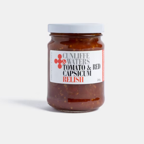 Cunliffe & Waters Tomato and Red Capsicum Relish 260g available at The Prickly Pineapple