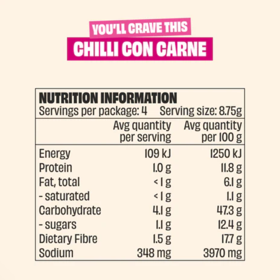 Mingle Chilli Con Carne 35g available at The Prickly Pineapple