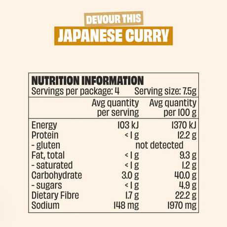Mingle Devour this Japanese Curry 30g available at The Prickly Pineapple