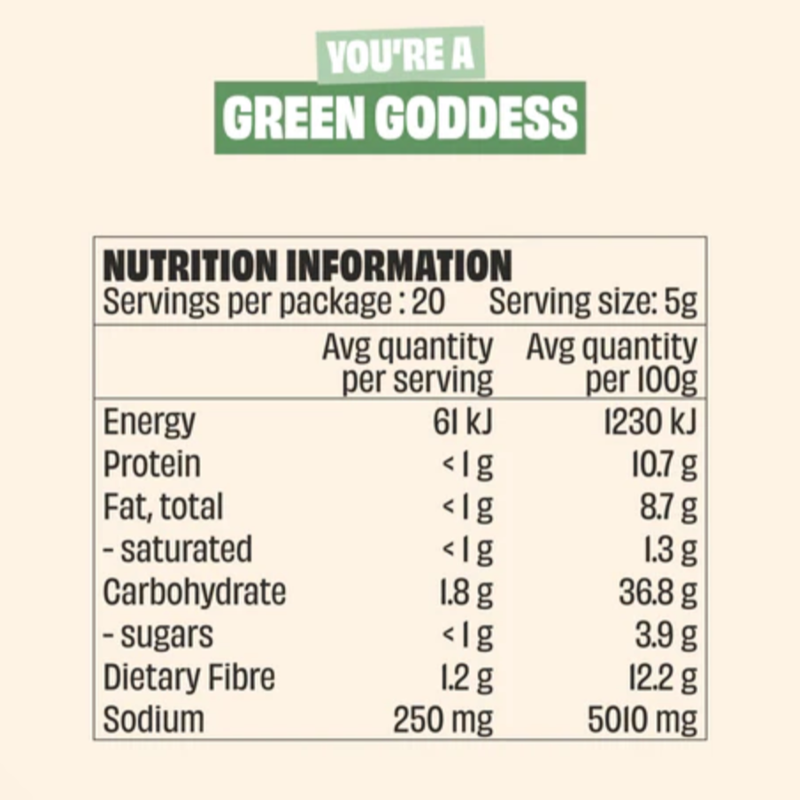 Mingle Citrus Green Goddess 40g available at The Prickly Pineapple