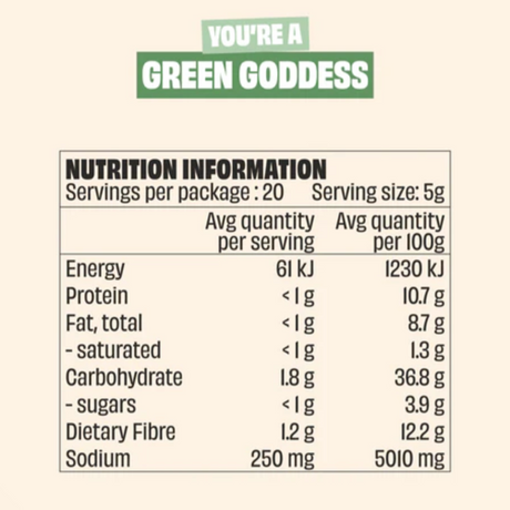 Mingle Citrus Green Goddess 40g available at The Prickly Pineapple