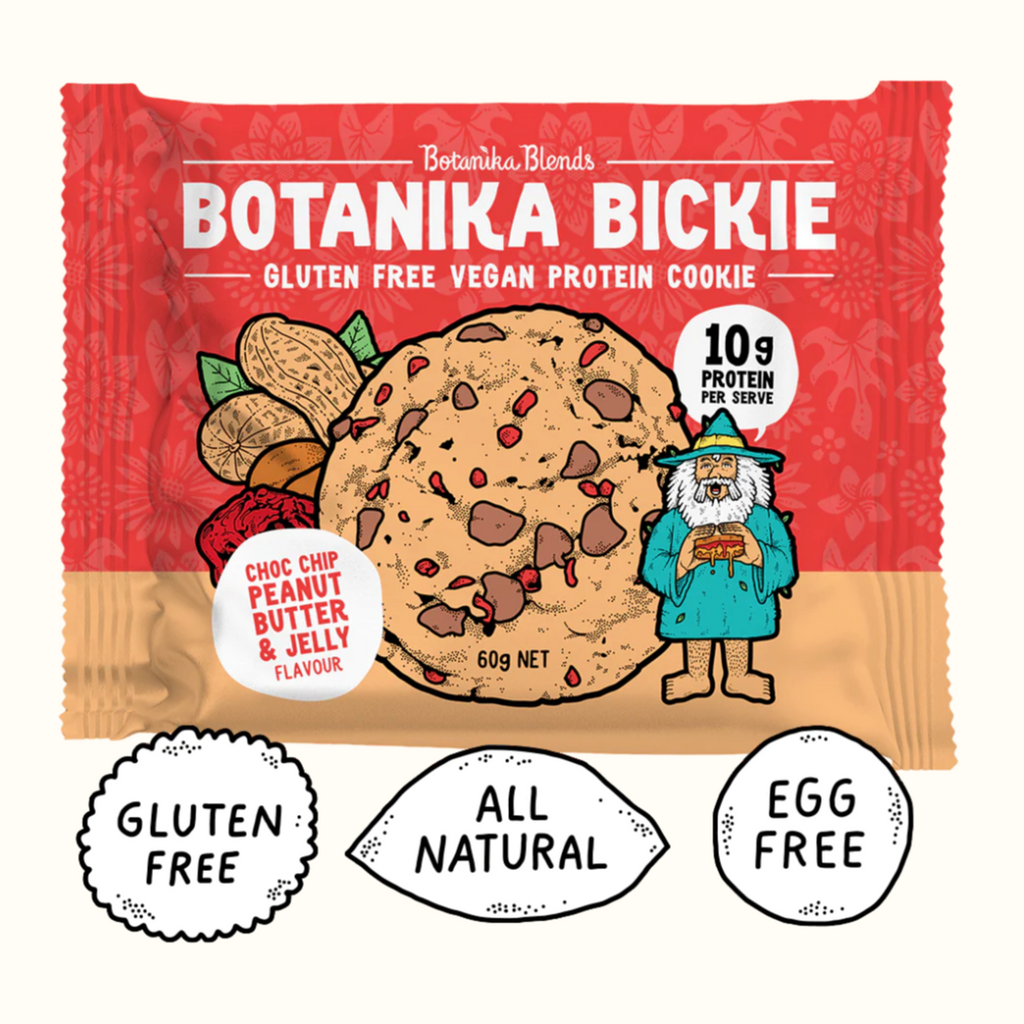 Botanika Blends Bickie Choc Chip PB & Jelly 60g available at The prickly Pineapple