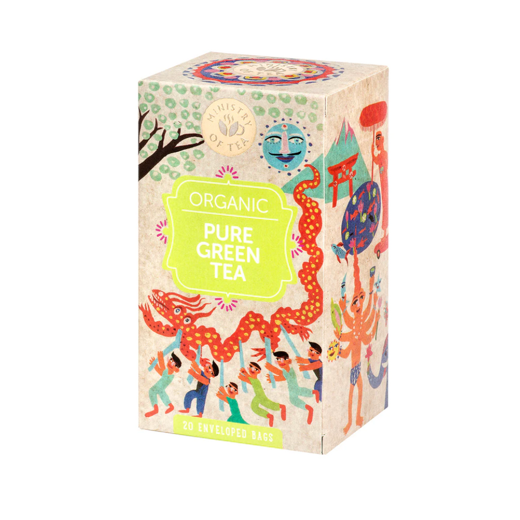 Ministry of Tea Organic Pure Green Tea Bags (20) available at The Prickly Pineapple
