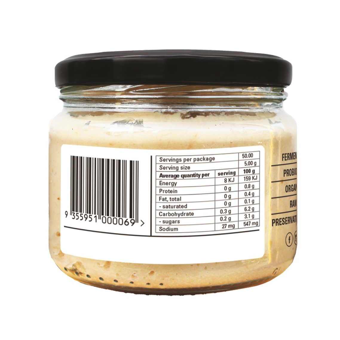 Kehoes Organic Fermented Ginger Paste 200g available at The Prickly Pineapple