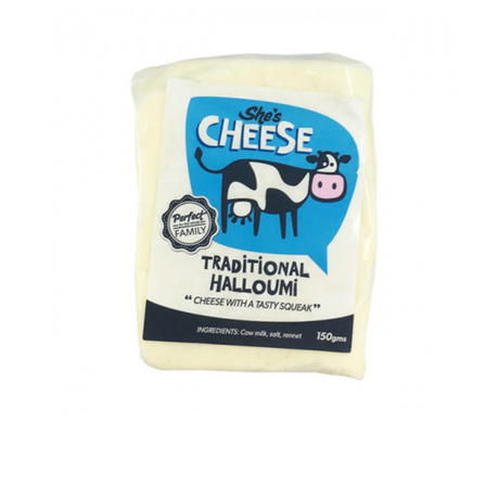 She’s Cheese Traditional Halloumi 150g available at The Prickly Pineapple