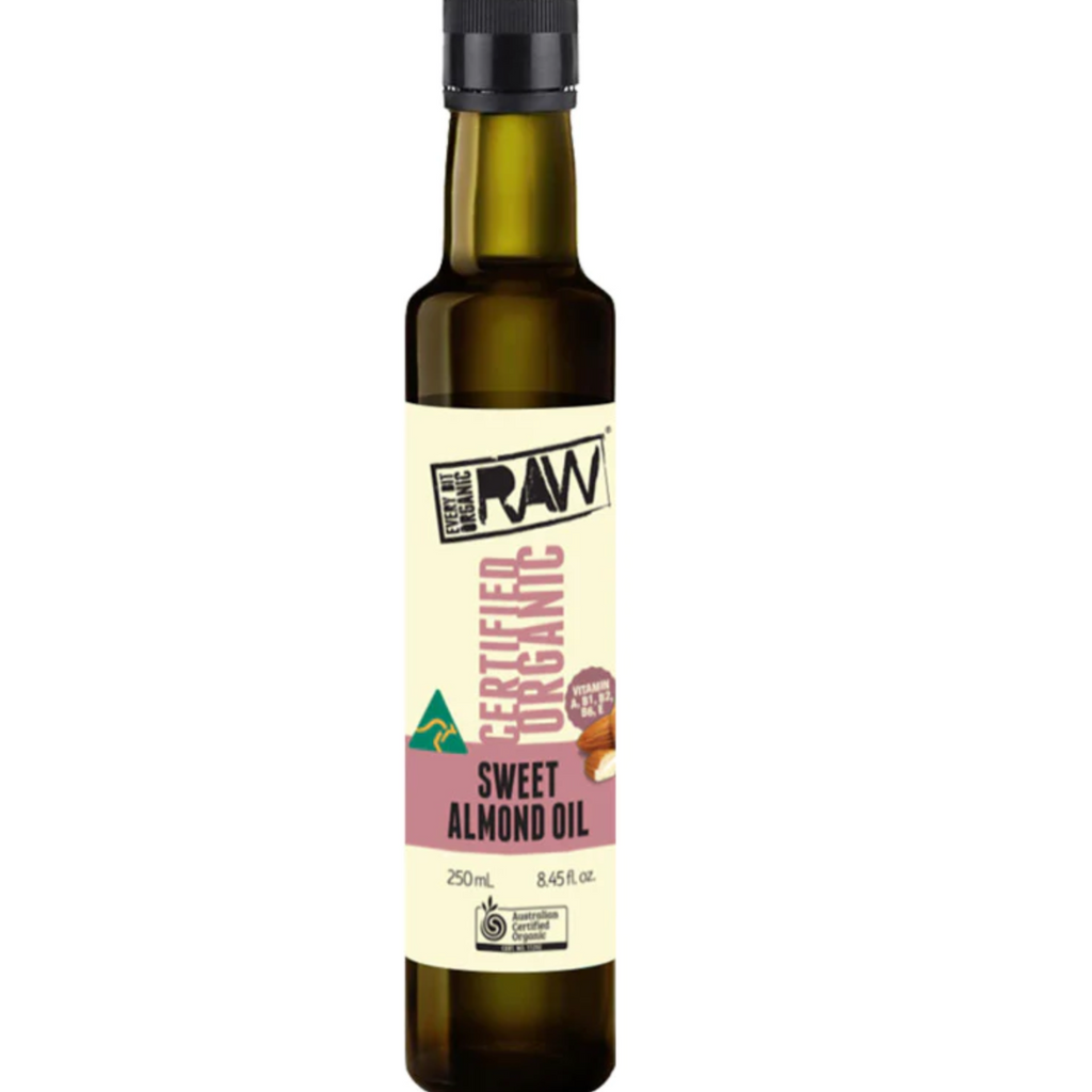 Every Bit Organic Sweet Almond Oil 250ml bottle available at The Prickly Pineapple