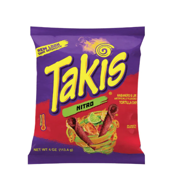 Takis Nitro Habanero & Lime Tortilla Chips 92.3g available at The Prickly Pineapple