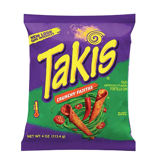 Takis Crunchy Fajitas Tortilla Chips 113.4g available at The Prickly Pineapple
