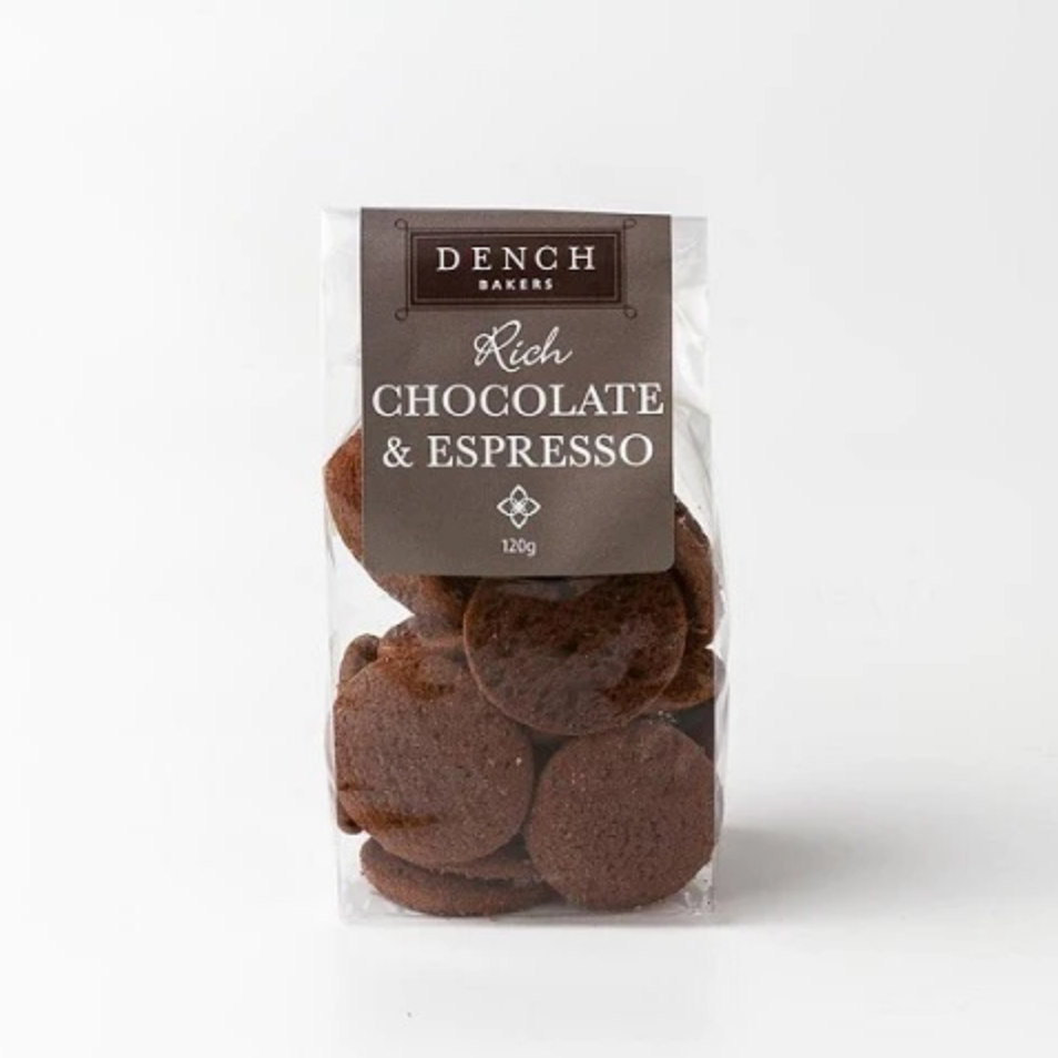 Dench Bakers Rich Chocolate & Espresso 120g available at The Prickly Pineapple
