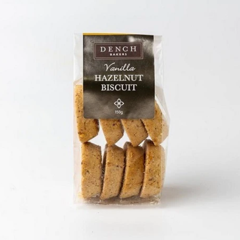 Dench Bakers Vanilla Hazelnut Biscuit 150g available at The Prickly Pineapple