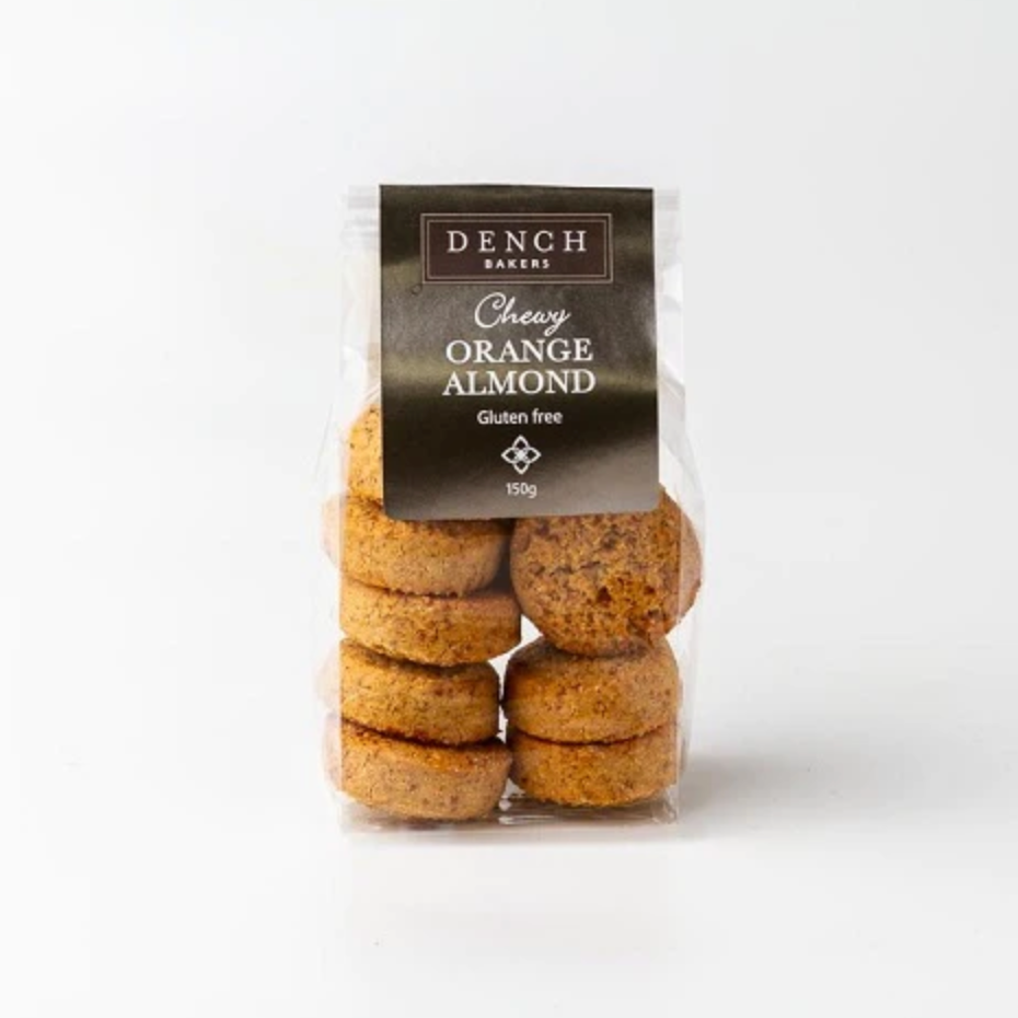 Dench Bakers Chewy Orange Almond Biscuits (GF) 150g available at The Prickly Pineapple