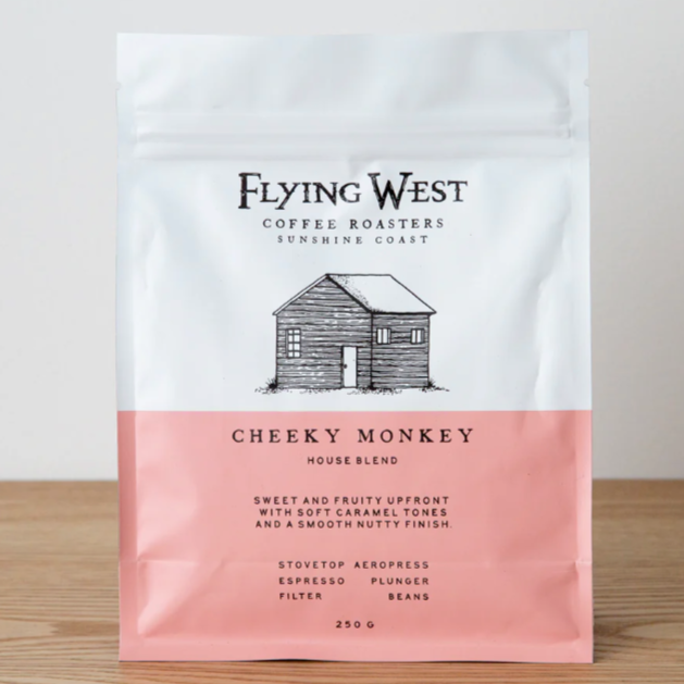Flying West Coffee Roasters Cheeky Monkey available at The Prickly Pineapple