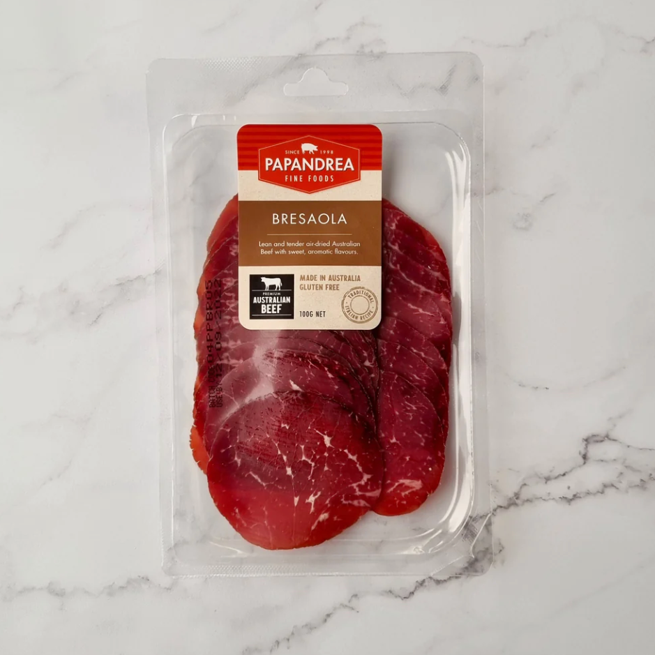 Papandrea Bresaola 100g available at The Prickly Pineapple