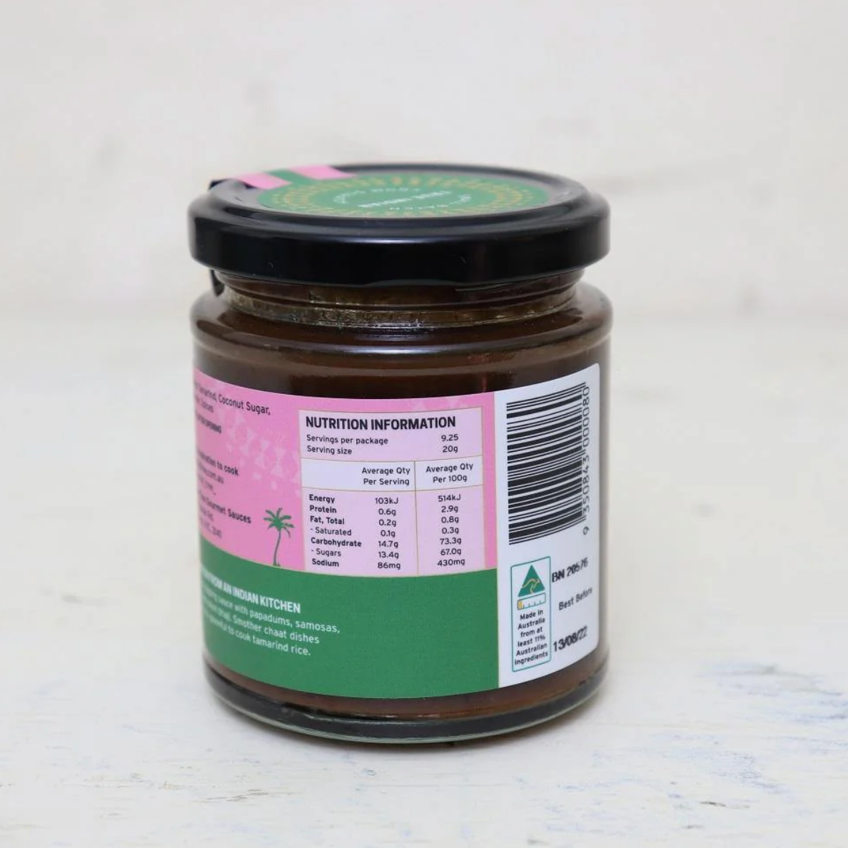 Tamarind Tree Tamarind & Date Chutney medium 185g available at The Prickly Pineapple