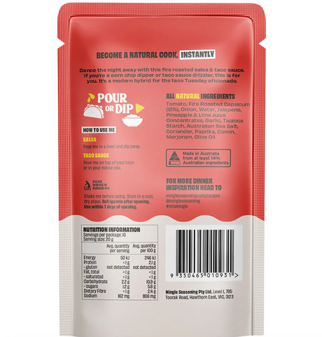 Mingle Fire Roasted Salsa & Taco Sauce 200g