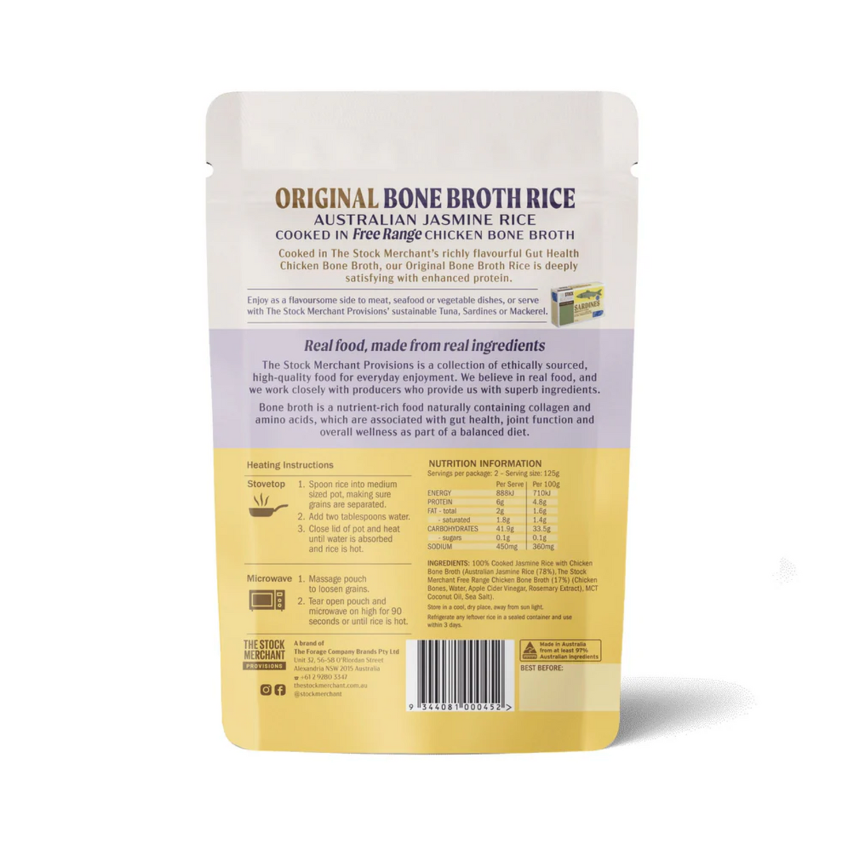 The Stock Merchant - Bone Broth Rice - Original 250g