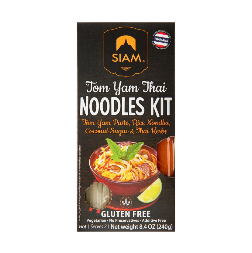 Siam Pad Tom Yum Soup Noodle Kit 240g available at The Prickly Pineapple