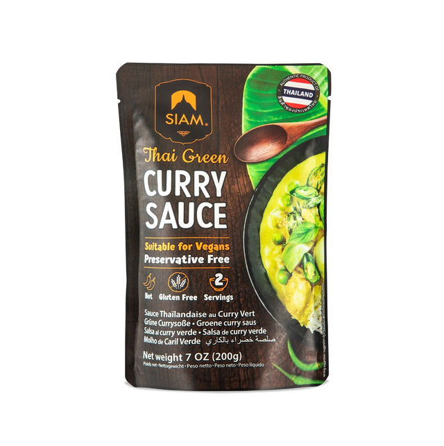 Siam Thai Green Curry sauce 200g available at The Prickly Pineapple