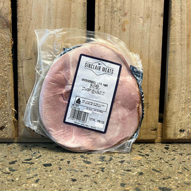 Sinclair Woodsmoked Leg Ham sliced packets available at The Prickly PIneapple