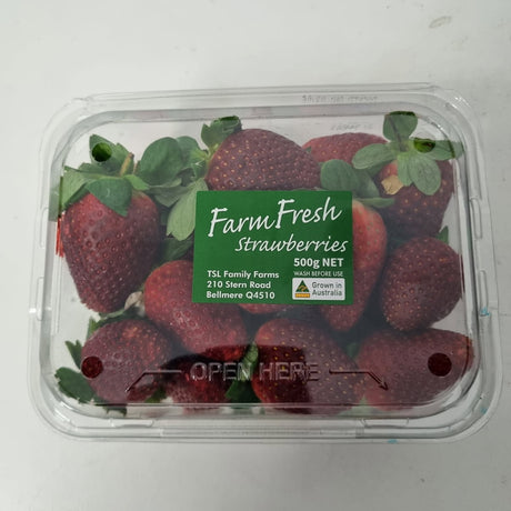 Strawberries punnet 500g available at The Prickly Pineapple