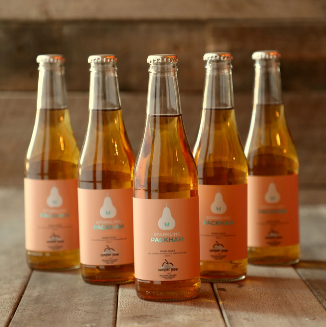 Summer Snow Packham Pear Sparkling Juice 330ml available at The Prickly Pineapple
