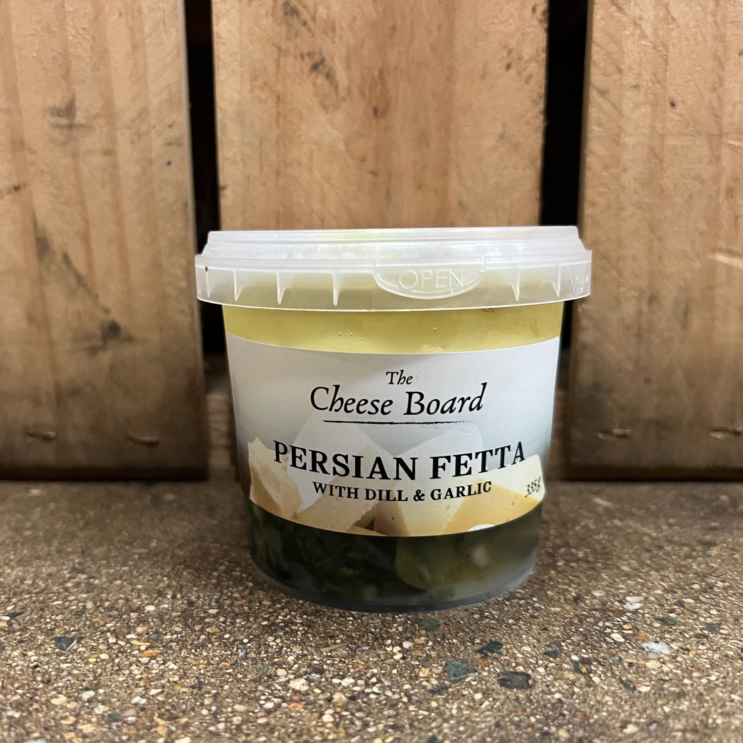 The Cheese Board Persian Fetta with Dill & Garlic 335g available at The Prickly Pineapple