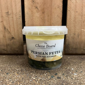 The Cheese Board Persian Fetta with Dill & Garlic 335g available at The Prickly Pineapple