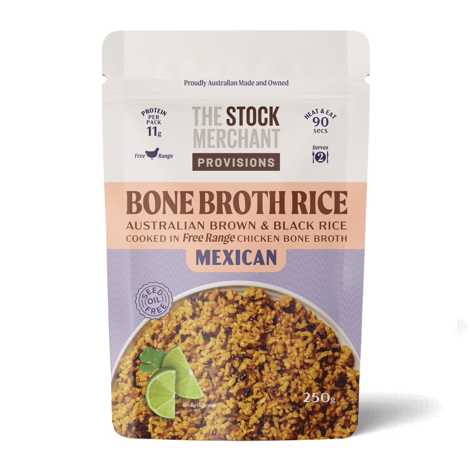 The Stock Merchant - Bone Broth Rice - Mexican 250g available at The Prickly Pineapple