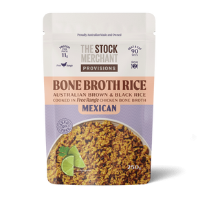 The Stock Merchant - Bone Broth Rice - Mexican 250g available at The Prickly Pineapple