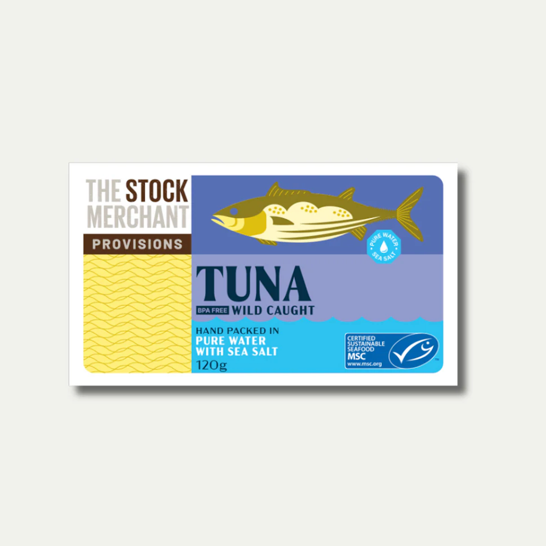 The Stock Merchant MSC Tuna in Pure Water 120g available at The Prickly Pineapple