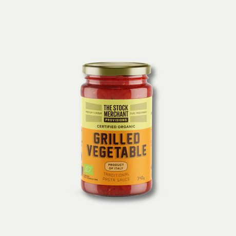 The Stock Merchant Organic Grilled Vegetable Pasta Sauce 340g available at The Prickly Pineapple