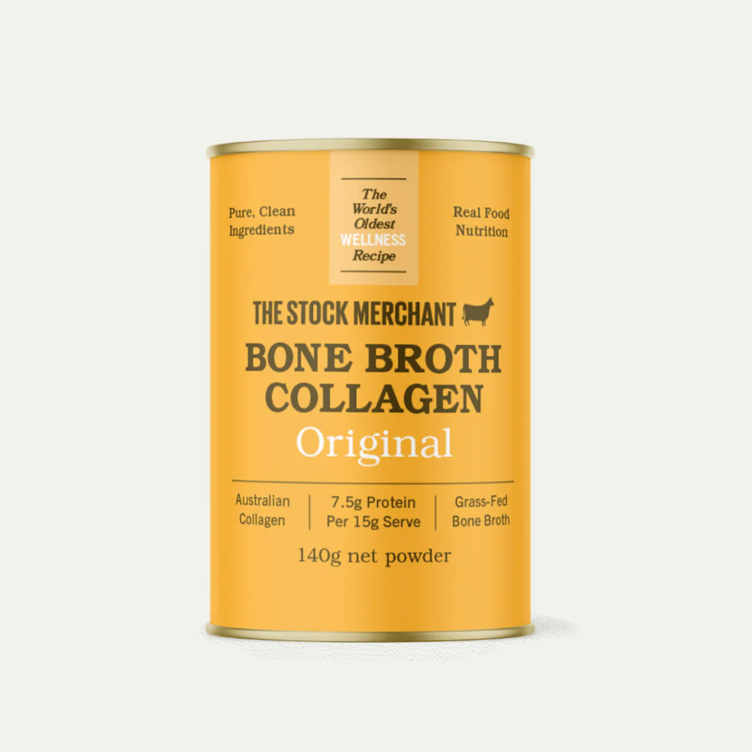 The Stock Merchant Powder Bone Broth Collagen Original 140g available at The Prickly Pineapple