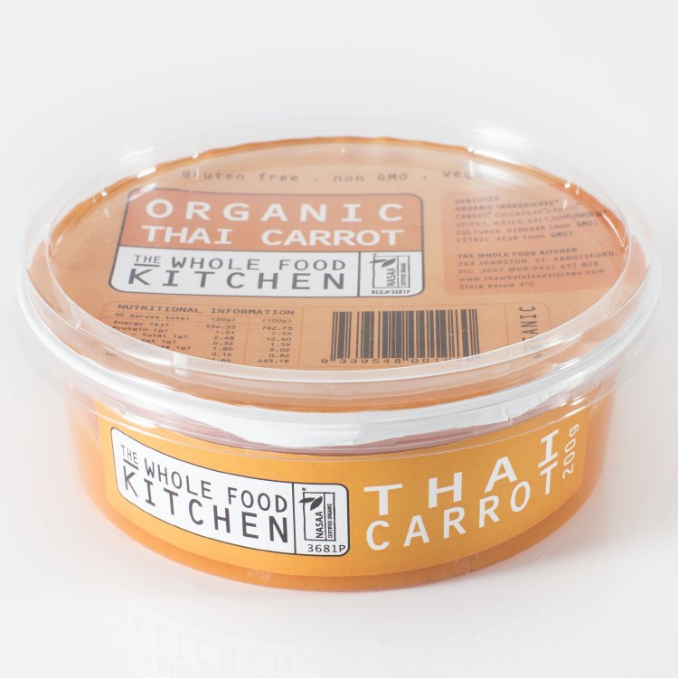 The Whole Food Kitchen Thai Carrot Dip 200g available at The Prickly Pineapple