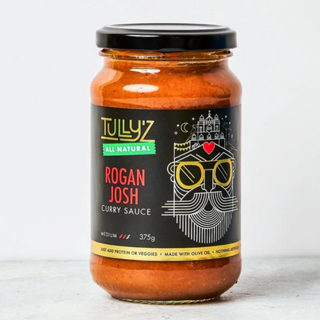 Tully'z Rojan Josh Curry Sauce 375g available at The Prickly Pineapple