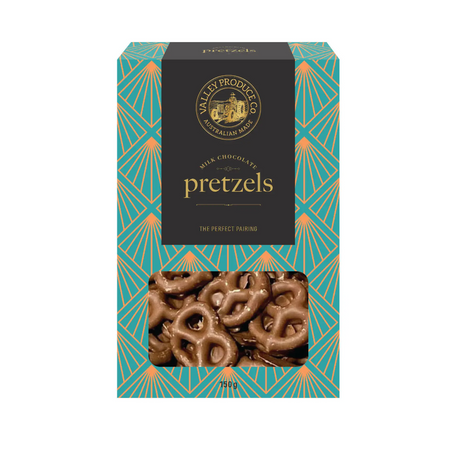 VPC Milk Chocolate Pretzels 150g available at The Prickly Pineapple