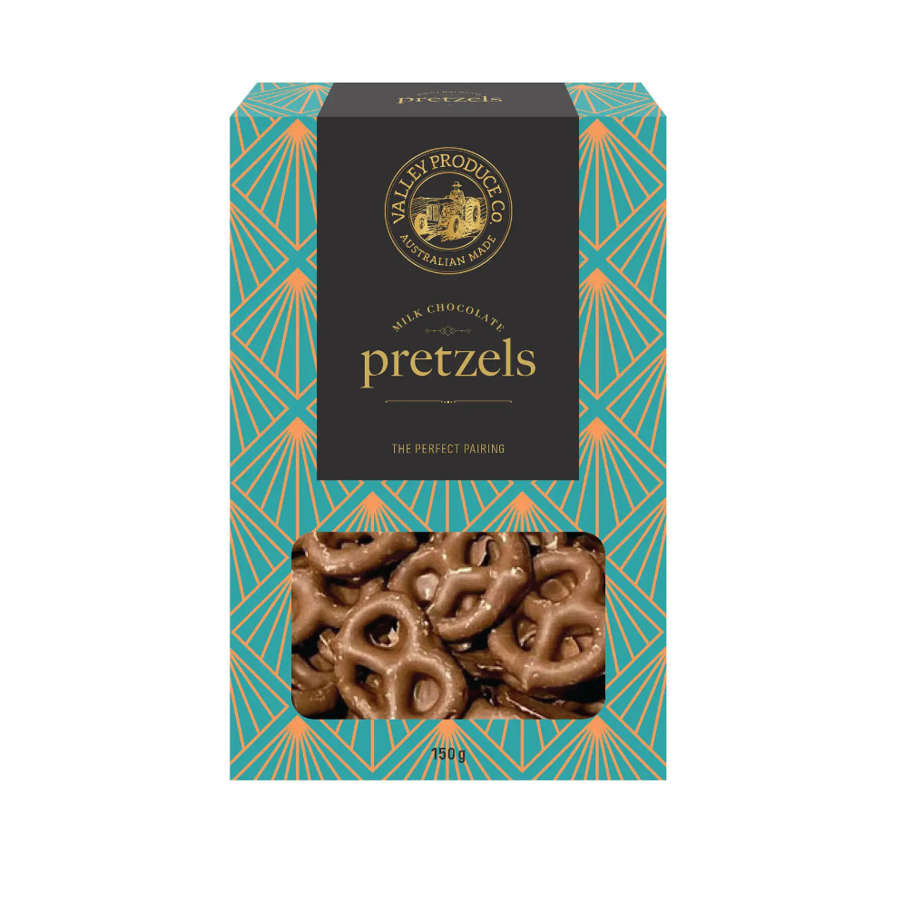 VPC Milk Chocolate Pretzels 150g available at The Prickly Pineapple