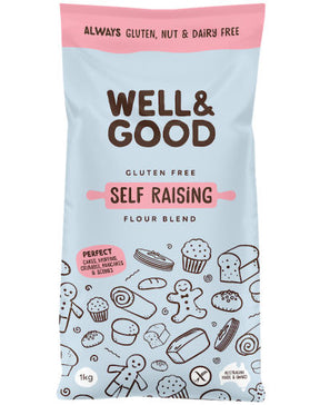 Well & Good Self Raising Flour GF 1kg available at The Prickly Pineapple