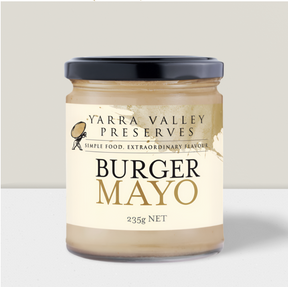 Yarra Valley Gourmet Foods Burger Mayonnaise 235g available at The Prickly Pineapple
