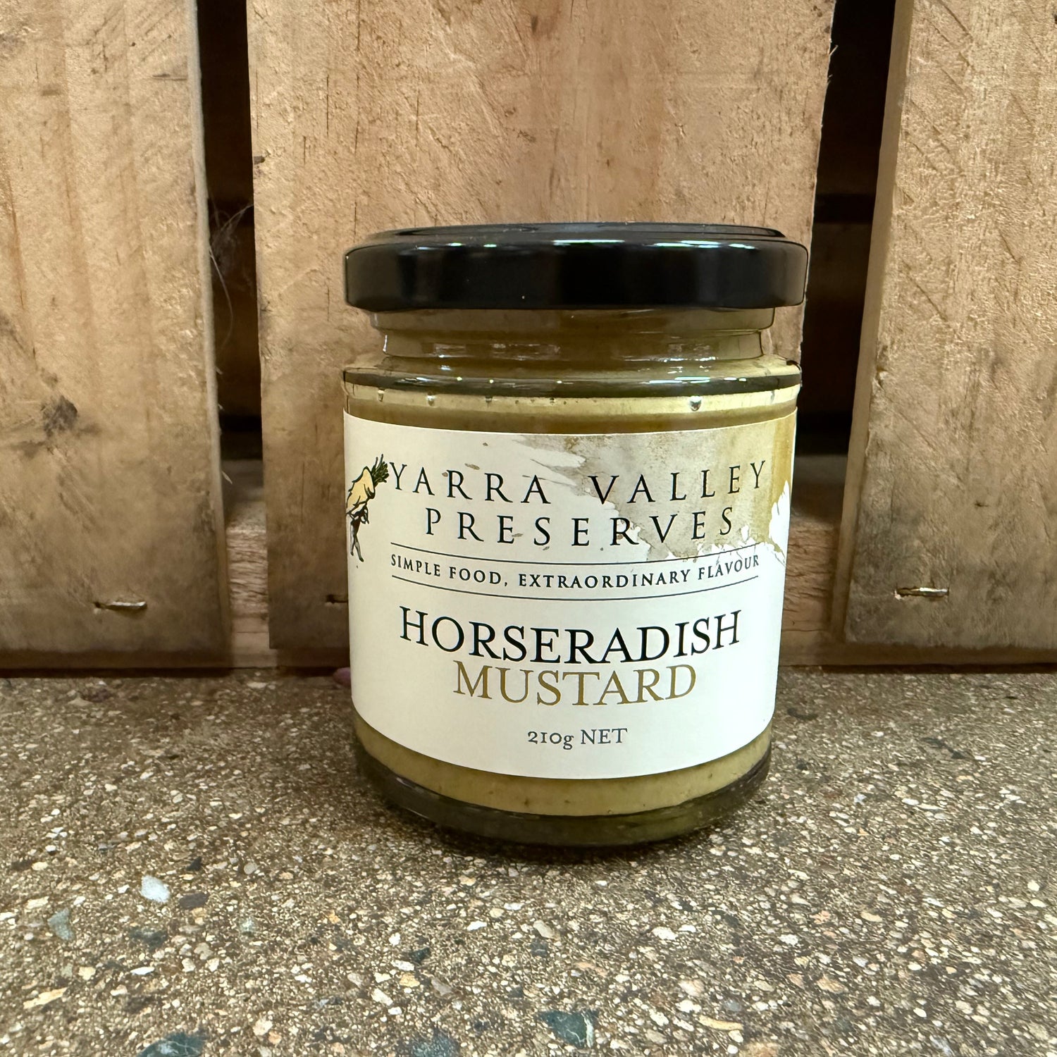 Yarra Valley Gourmet Foods Horseradish Mustard Varieties 210g available at The Prickly Pineapple