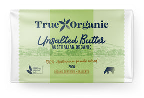 True Organic Butter Unsalted Butter 250g available at The Prickly Pineapple