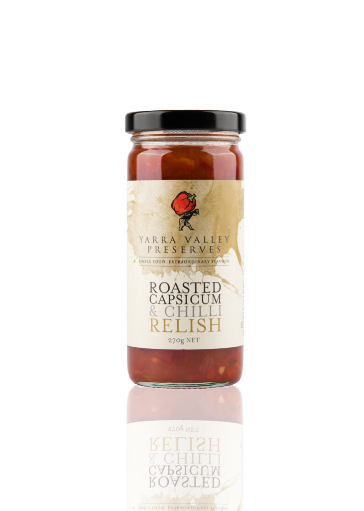 Yarra Valley Gourmet Foods Relish Varieties (GF) 270g roasted capsicum & chilli available at The Prickly Pineapple