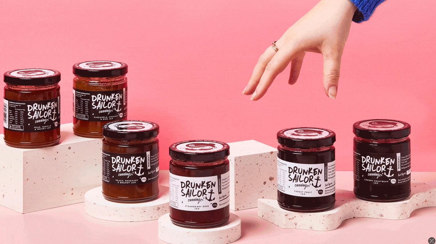 Drunken Sailor Jam Varieties available at The Prickly Pineapple