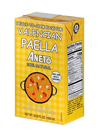 Aneto Valencian Paella Cooking Base Broth 1ltr available at The Prickly Pineapple