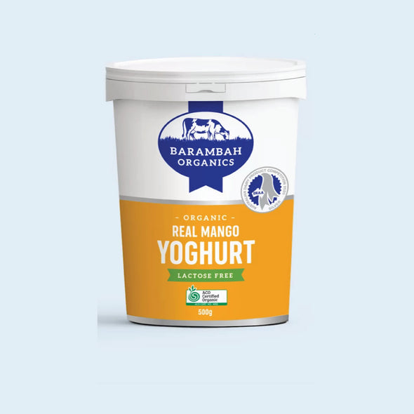 barambah organic lactose free mango yoghurt