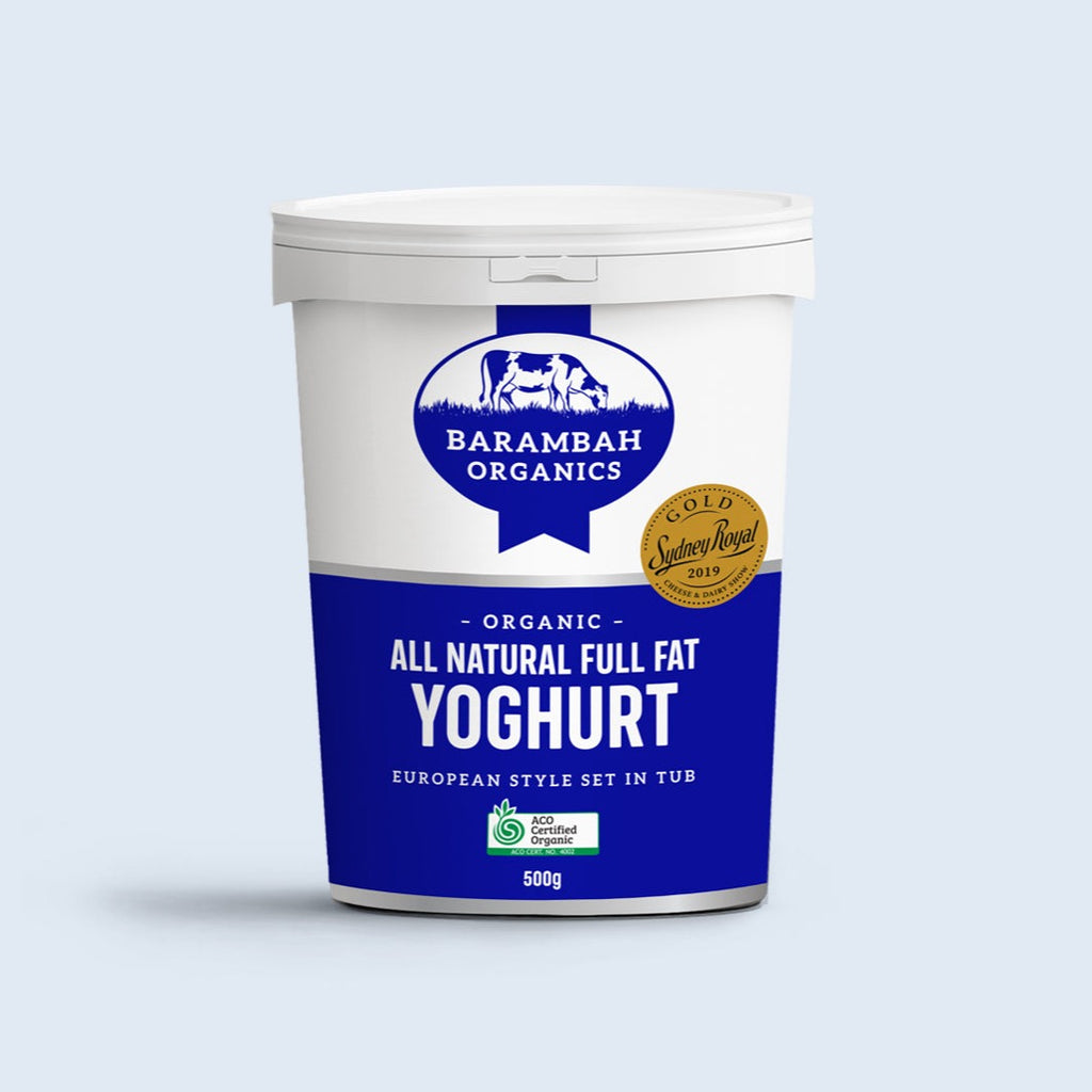 Barambah Organics All Natural Full Fat Yoghurt available at The Prickly Pineapple