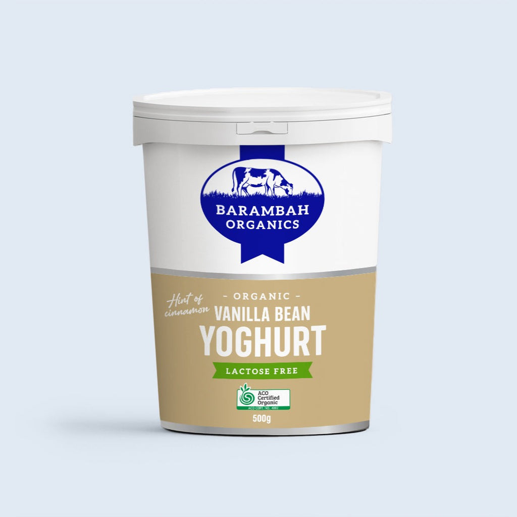 barambah organic lactose free vanilla bean yoghurt
