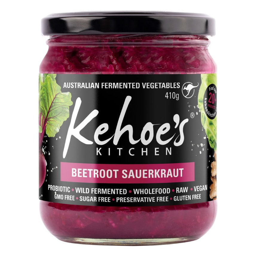 Kehoes Kitchen Beetroot Sauerkraut 410g available at The Prickly Pineapple