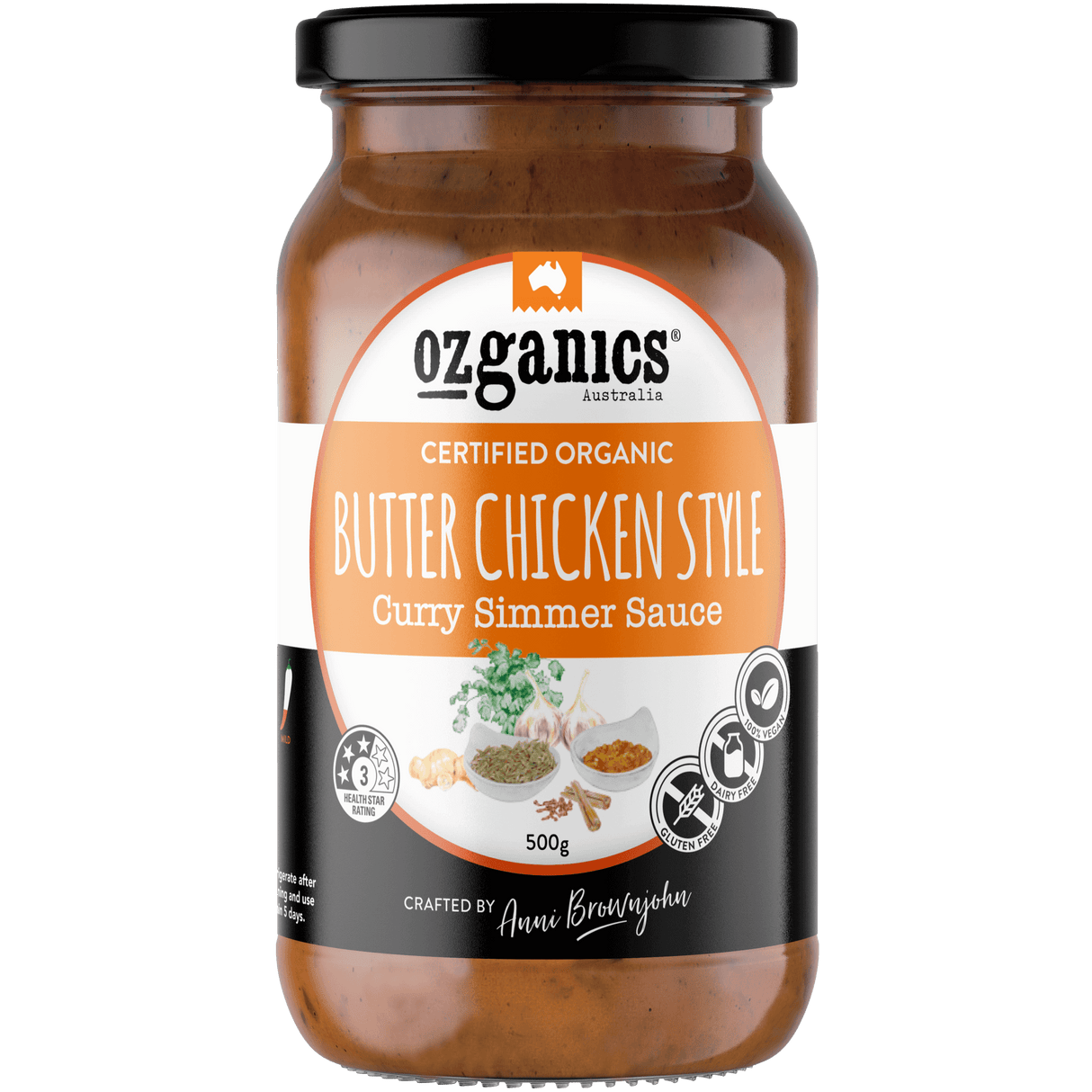 Ozganics Butter Chicken Simmer Sauce 500g